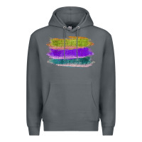 Rock Green Purple Cyan Colored Triple Brush Strokes Premium Hoodie - Bettercallsaul