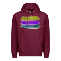 Burgundy Green Purple Cyan Colored Triple Brush Strokes Premium Hoodie - Bettercallsaul