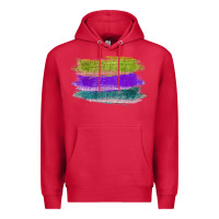 Cardinal Green Purple Cyan Colored Triple Brush Strokes Premium Hoodie - Bettercallsaul