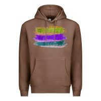 Chestnut Green Purple Cyan Colored Triple Brush Strokes Premium Hoodie - Bettercallsaul