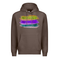 Coffee Green Purple Cyan Colored Triple Brush Strokes Premium Hoodie - Bettercallsaul