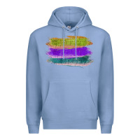 Colony Blue Green Purple Cyan Colored Triple Brush Strokes Premium Hoodie - Bettercallsaul