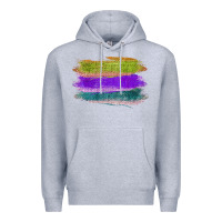 Heather Grey Green Purple Cyan Colored Triple Brush Strokes Premium Hoodie - Bettercallsaul