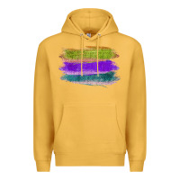 Mustard Green Purple Cyan Colored Triple Brush Strokes Premium Hoodie - Bettercallsaul
