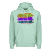 Seafoam Green Purple Cyan Colored Triple Brush Strokes Premium Hoodie - Bettercallsaul