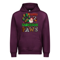 Mauve Wine merry christmas paws with santa Urban Hoodie - AdoDesignShop