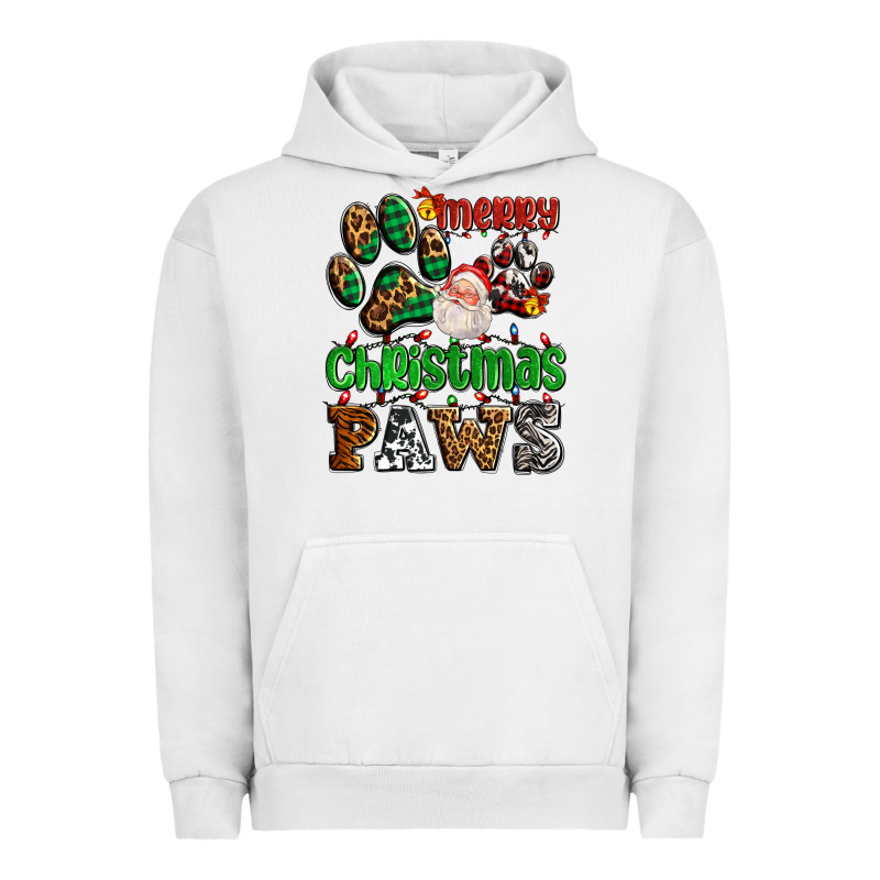 Merry Christmas Paws With Santa Urban Hoodie by AdoDesignShop | Teevron