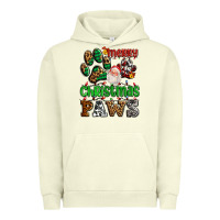 Pigment Pistachio merry christmas paws with santa Urban Hoodie - AdoDesignShop