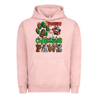 Pigment Salmon merry christmas paws with santa Urban Hoodie - AdoDesignShop