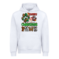 White merry christmas paws with santa Urban Hoodie - AdoDesignShop