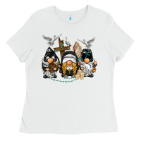White pastor nun religious gnome Ladies Tee - BarkalooDesign