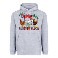Heather Grey what a damn cluckin' fluster fluck chickens christ Heavyweight Hoodie - MaliasSmallBusiness