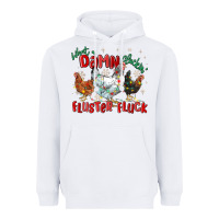 White what a damn cluckin' fluster fluck chickens christ Heavyweight Hoodie - MaliasSmallBusiness