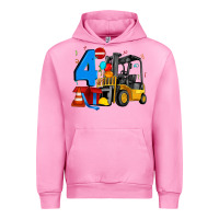 Fuchsia Pink forklift birthday four Urban Hoodie - Artiststas