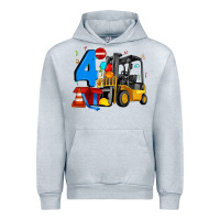 Heather Grey forklift birthday four Urban Hoodie - Artiststas