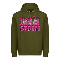 Army Green stronger than the storm Premium Hoodie - Artiststas