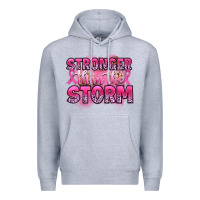 Heather Grey stronger than the storm Premium Hoodie - Artiststas