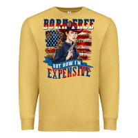 Antique Gold born free but now im expensive Premium Sweatshirt - texasbilliewilder