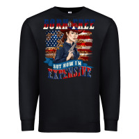 Black born free but now im expensive Premium Sweatshirt - texasbilliewilder