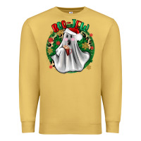 Antique Gold ghost dead inside but it’s christmas boojee Premium Sweatshirt - Zillion Design Studio