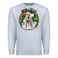 Heather Grey ghost dead inside but it’s christmas boojee Premium Sweatshirt - Zillion Design Studio
