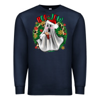 Navy ghost dead inside but it’s christmas boojee Premium Sweatshirt - Zillion Design Studio