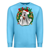 Ocean Blue ghost dead inside but it’s christmas boojee Premium Sweatshirt - Zillion Design Studio