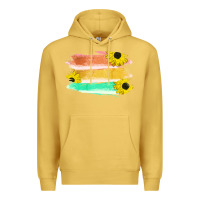 Antique Gold Colored Triple Sunflower Brush Strokes Premium Hoodie - Bettercallsaul