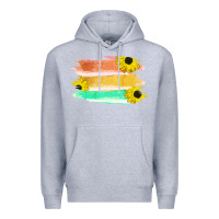 Heather Grey Colored Triple Sunflower Brush Strokes Premium Hoodie - Bettercallsaul