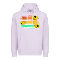 Lilac Colored Triple Sunflower Brush Strokes Premium Hoodie - Bettercallsaul
