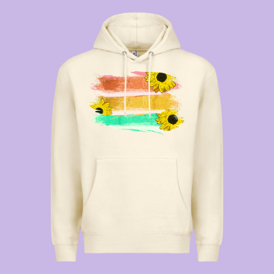Colored Triple Sunflower Brush Strokes Premium Hoodie Designed By Bettercallsaul