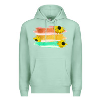 Seafoam Colored Triple Sunflower Brush Strokes Premium Hoodie - Bettercallsaul