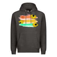 Smoke Colored Triple Sunflower Brush Strokes Premium Hoodie - Bettercallsaul