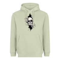 Matcha skull in the wall file Heavyweight Hoodie - MaliasSmallBusiness