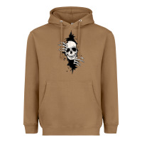 Toasted Coconut skull in the wall file Heavyweight Hoodie - MaliasSmallBusiness