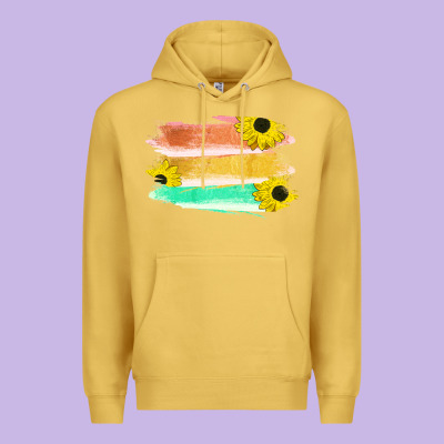 Colored Triple Sunflower Brush Strokes Premium Hoodie Designed By Bettercallsaul