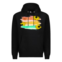 Black Colored Triple Sunflower Brush Strokes Premium Hoodie - Bettercallsaul