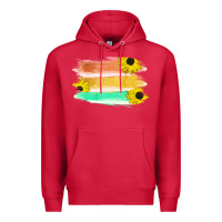 Cardinal Colored Triple Sunflower Brush Strokes Premium Hoodie - Bettercallsaul