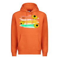 Carrot Colored Triple Sunflower Brush Strokes Premium Hoodie - Bettercallsaul