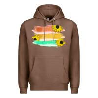 Chestnut Colored Triple Sunflower Brush Strokes Premium Hoodie - Bettercallsaul