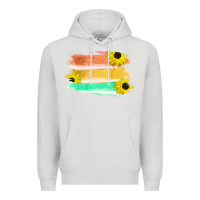 Dove Grey Colored Triple Sunflower Brush Strokes Premium Hoodie - Bettercallsaul