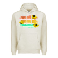 Oatmeal Heather Colored Triple Sunflower Brush Strokes Premium Hoodie - Bettercallsaul
