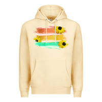 Pina Colada Colored Triple Sunflower Brush Strokes Premium Hoodie - Bettercallsaul
