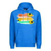 True Royal Colored Triple Sunflower Brush Strokes Premium Hoodie - Bettercallsaul