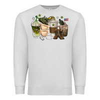 Dove Grey coffee cups army Premium Sweatshirt - texasbilliewilder
