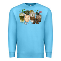 Ocean Blue coffee cups army Premium Sweatshirt - texasbilliewilder