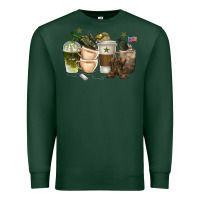 Sports Green coffee cups army Premium Sweatshirt - texasbilliewilder
