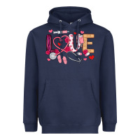 Navy love nurse valentines day Heavyweight Hoodie - MaliasSmallBusiness