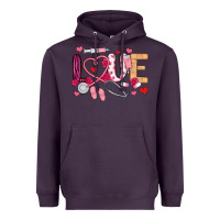 Plum love nurse valentines day Heavyweight Hoodie - MaliasSmallBusiness