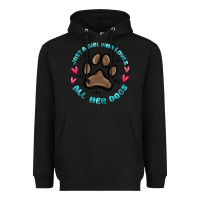 Black just a girl who loves all her dogs Heavyweight Hoodie - MaliasSmallBusiness